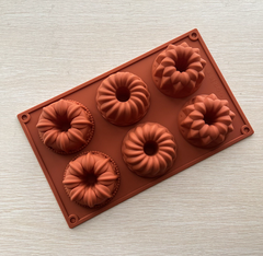 Silicone 6-Cavity Angel Hollow Cake and Donut Molds